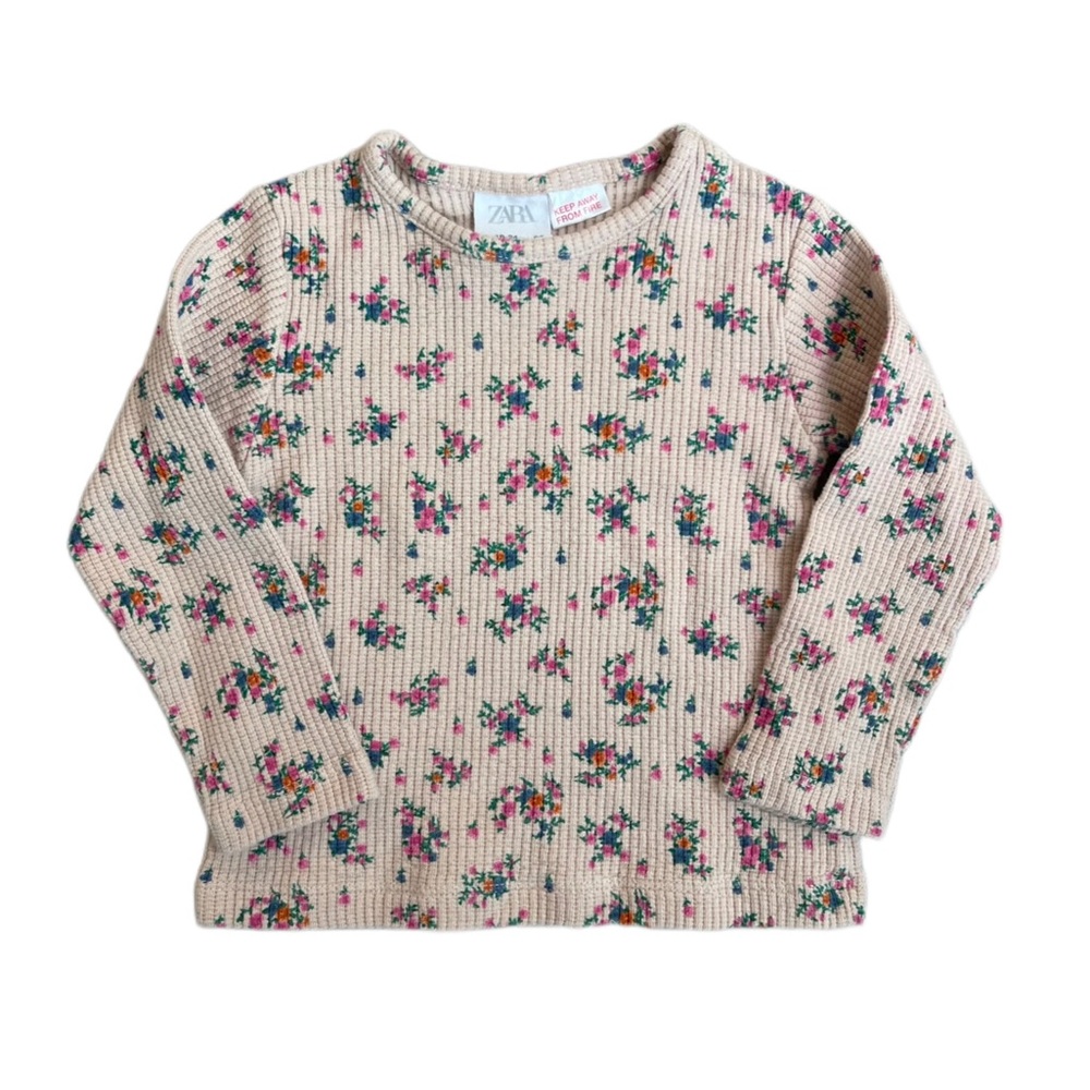Zara Floral Ribbed Long Sleeve 18/24